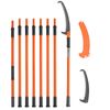 Manual Pole Saw Extendable Tree Pruner 7.3-27ft Fiberglass Pole Hook Knife
