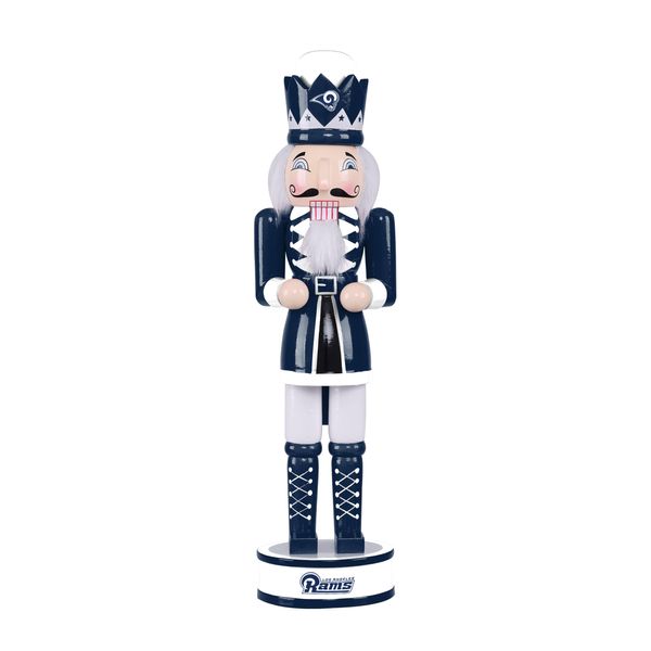 FOCO NFL Los Angeles Rams Team Logo 14" Holiday NutcrackerTeam Logo 14" Holiday Nutcracker, Version 3, One Size