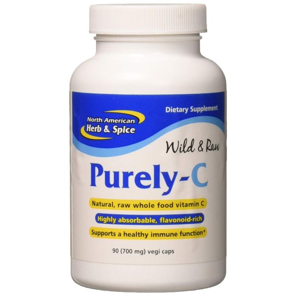 North American Herb & Spice Purely-C - 90 Capsules - Healthy Immune Function - Camu Camu Berries, Wild Berries, Rose Hips - Non-GMO - 30 Total Servings