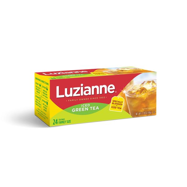 Luzianne Green Tea Bags, Family Size; Unsweetened; 144 Tea Bags (6 Boxes of 24 Count Pack), Specially Blended for Iced Tea; Clear & Refreshing Home Brewed Southern Iced Tea