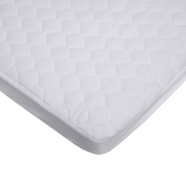 American Baby Company Waterproof Cradle/Bassinet Mattress Protector, Quilted Cotton Fitted Cradle/Bassinet Mattress Pad Cover, White, 33" x 15"