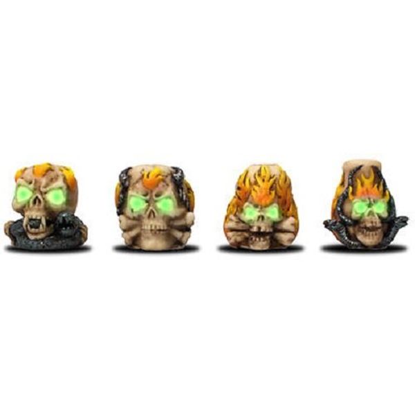 4 x Skull Glow In The Dark Tobacco Cigarette Snuffers // Assorted Designs