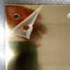 SOLID BRASS  PULL  PLATE  3 1/2" X 15" NOS POLISHED BRASS on SOLID BRASS