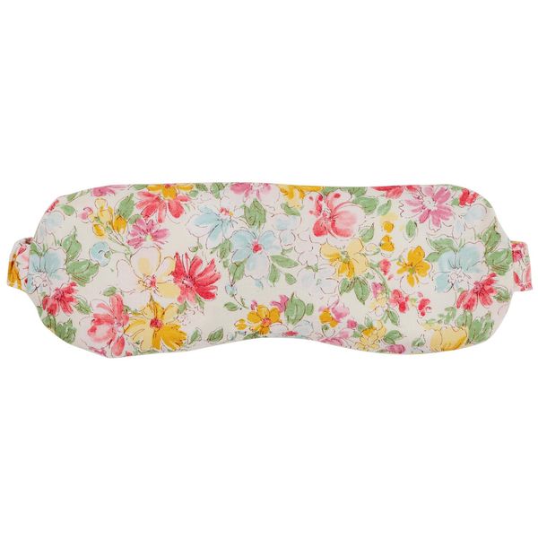 Koji Company 140053 Eye Mask, Salt, Eye Pillow, Cool, Fleurette, Made in Japan, Floral Pattern, White