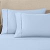 Superior 1200 Thread Count 100% Egyptian Cotton, Soft and Breathable, 2-Piece King Pillowcase Set Solid, Light Blue