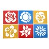 Washable Plastic Stencils | Flowers & Bugs | Pack of 12 Stencils