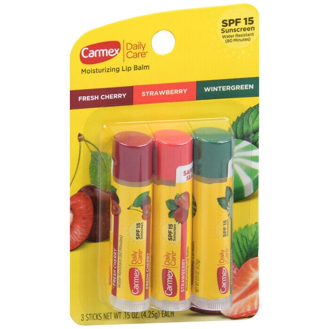 CARMEX DAILY CARE ASSORTED FLAVOR BLST STICK  12   X 3PK
