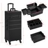 Rolling Cosmetic Case Professional Makeup Train Case 4 in 1 Trolley Makeup Case