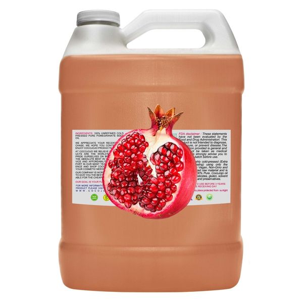 Organic pomegranate seed oil unrefined cold pressed 100 pure 1 gallon 128 oz