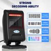 OBZ 1D 2D Desktop Barcode Scanner, QR Code Scanner for PC Handsfree Barcode Scanner USB with Adjustable Scan Head, Automatic Barcode Reader for Android Windows POS Shops Payment