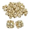 uxcell Insert Nuts with Knobs 50pcs M4x4mm Lx5.5mm OD Brass Nuts for 3D Printing Insert Nuts Brass Heatset Insert Embedded Nuts