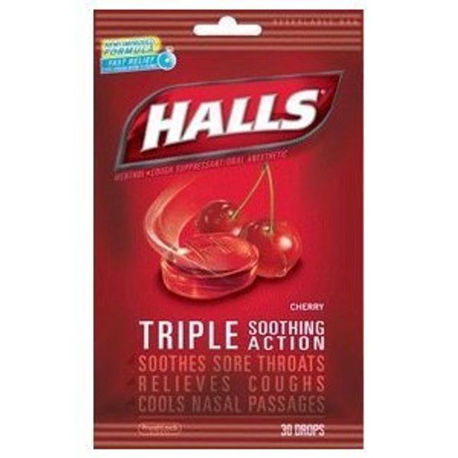 HALLS Relief Mentho-Lyptus Cough Drops, 30 Drops