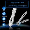 Thick Nail Clippers - Clean 15mm Wide Jaw Opening Thick Nail Files, Extra Large Stainless Steel Nail Clippers with Oversized Fingernail Clippers for Men