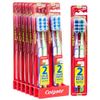 Colgate Toothbrush 2Ct Double Action Medium Pack (6)