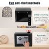 Small Safe Box Security Safe Box with Combination Lock Alarm System Black