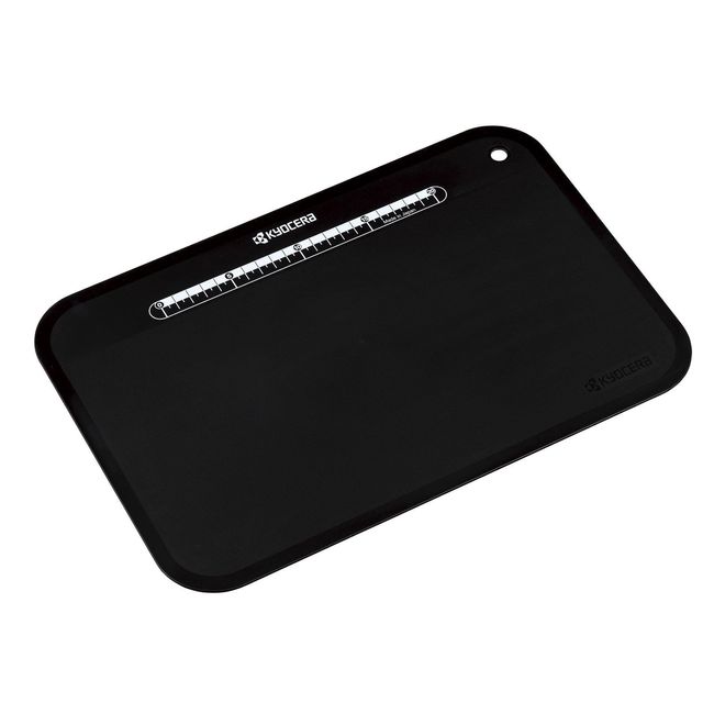 Kyocera BB-99 Cutting Board, Antibacterial, Soft, Lightweight, Graduated, Sheet Cutting Board, Disinfects With Bleach, Black, Made in Japan