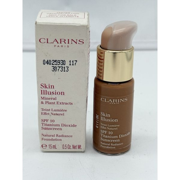 CLARINS SKIN ILLUSION - MINERAL FOUNDATION #117 HAZELNUT - REF# 402593