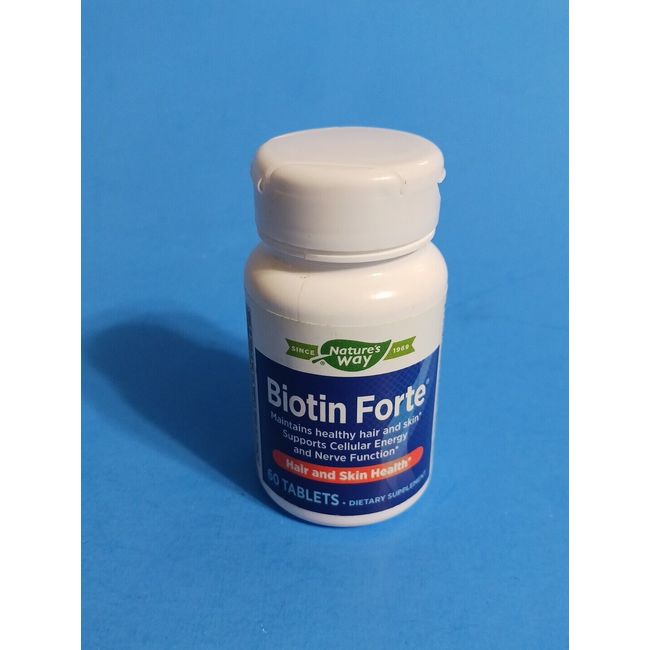 Biotin Forte Extra Strength 5 mg Supplement Hair & Skin Health Tabs 60 ct 02/24