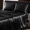 4 Piece Silk Like Comforter Cover, Ultra Soft and Breathable Sheet Bedding Set
