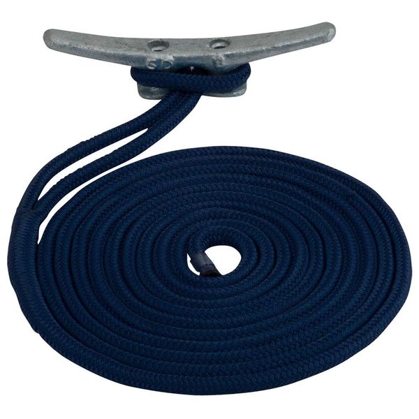 Sea-Dog Double Braided Nylon Dock Line - 1/2 x 25' - Navy