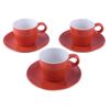 Espressotasse mit Untertasse 0,1 Liter orange Set