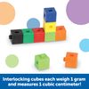 Learning Resources Interlocking Gram Unit Cubes, Math Classroom Teaching Aids, 10 Assorted Colors, Set of 1, 000, Ages 6+