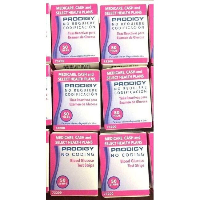 PRODIGY No Coding Blood Glucose 300 Test Strips Exp: 05/05/2025