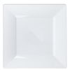 9.5 Disposable Fancy Square White Plastic Lunch/Dinner Plates Splendid 120pcs