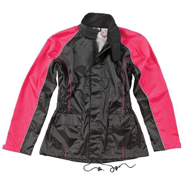 Joe Rocket RS2 Womens 2-Piece Motorcycle Rain Suit (Black/Pink, Small)