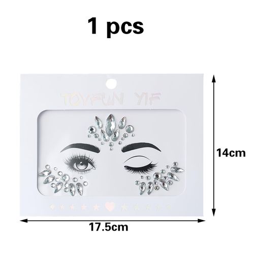 Pack of 1 Glitter Stones Face Festival, Rhinestones Face, Glitter Stones for Sticking Face, Festival Glitter Face Stones, Festival Stones Face, for Music Festival, Party, Festival (Style 3)