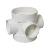 FLOPLAST 110mm Soil Ring Seal Short Boss Pipe - White