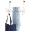 iDesign Door Double Rack with Towel Bar and Accessory Hooks-Satin Organizer