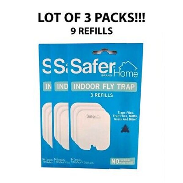 Safer Brand Safer Home Indoor Fly Trap Refill Glue Cards SH503 - 3 PACKS