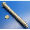 Galvanized Hex Head Lag Screw  3/4 Threads x 7.00" Length, 3 pcs