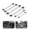 8-19mm Metric Flexible Ratcheting Wrench Combination Tool Set 6pcs