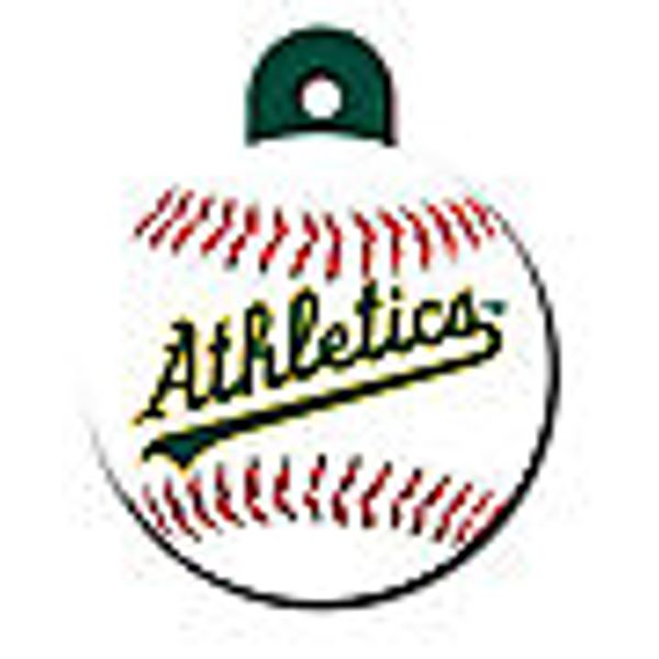 MLB OAKLAND A'S ATHLETICS PERSONALIZED ROUND PET ID TAG