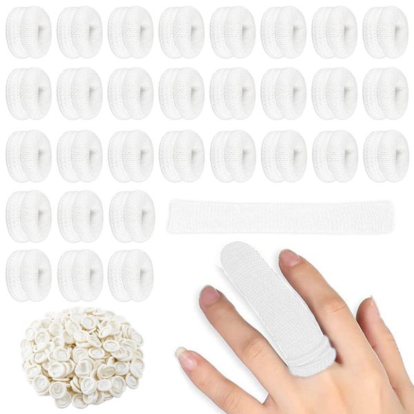 50pcs Finger Bandages Tubular Finger Guards Finger Cots for Finger Protections Finger Bandages Tubular, White Finger Cots Buddies Finger Bobs Thumb Bandage