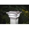 Classy Caps SL078W PVC Regal Solar Post Cap, 4" x 4", White