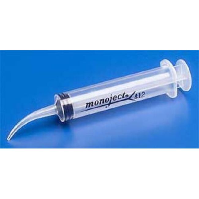 Irrigation Syringe Monoject 12 mL Curved Tip Without Safety 10 Each #8881412012