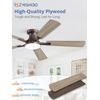 52 Inch Ceiling Fan with Light, App&Remote Control, Flush Mount Low Profile, Dim