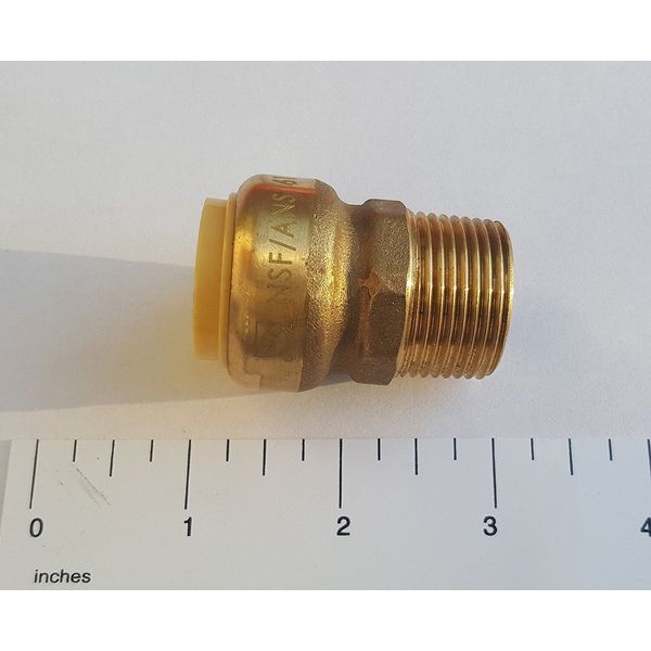 1 PC. 3/4" PUSH FIT X 3/4" MALE THREADED ADAPTER, U134LF