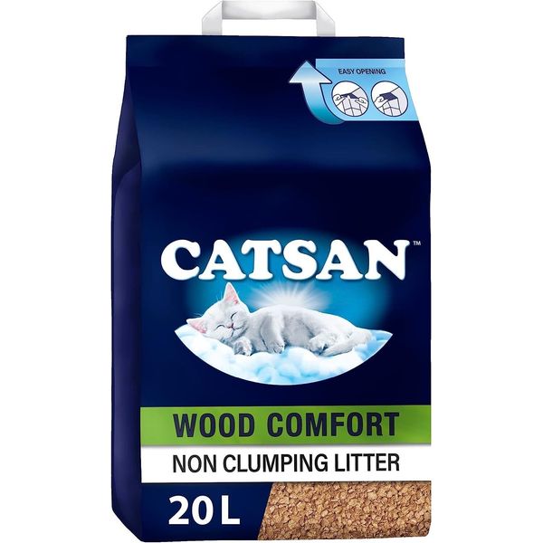 20 Litr Catsan Wood Comfort Non Clumping Cat Litter 100% Natural & Biodegradable