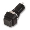 Switch, SPST, Latching, Black, Pushbutton Switches, Push Buttons, Qty X 1 | R13-23B-05-BB