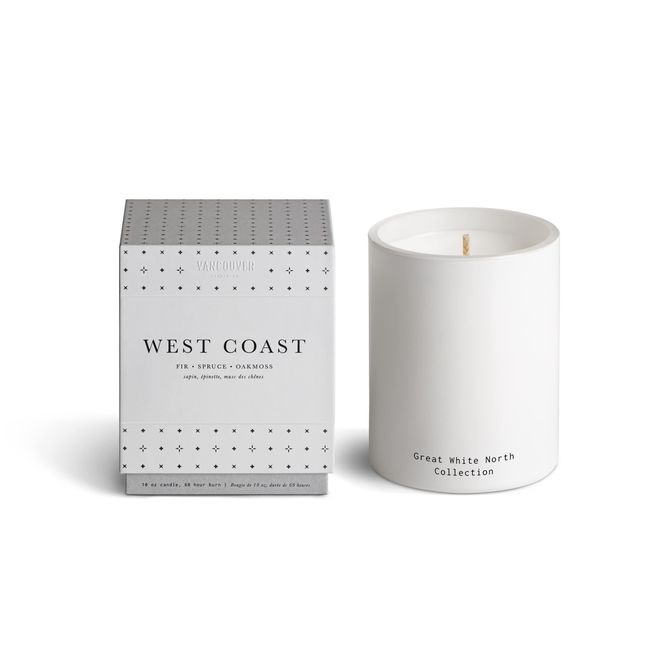 Vancouver Candle Co. West Coast Great White North Candle – Non-Toxic Soy Wax Aromatherapy Candle – Handmade with Natural Essential Oil – Strong Scented, Long Lasting 10 Ounce Jar Candle with Gift Box