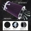3", 3.5", 4" Inlet Long Performance High Flow Cold Air Intake Cone Dry Filter