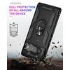Google Pixel 6 Pro Case, 360° Rotating Metal Ring, Shock Absorption, Reinforced Corners (Black)