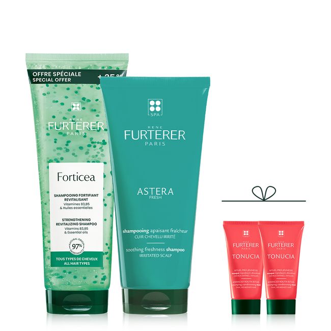 [Rene Furterer] Porticia 250ml &amp; Astera Fresh Shampoo 200ml Duo (+60ml additional gift)