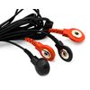 Leads for TENS/EMS Machines 2.5mm Connection 4-Stud Connectors 1 Pair Red/Black