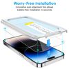 JETech One Touch Install Screen Protector for iPhone 14 Pro Max 6.7-Inch, Full Coverage Tempered Glass Film, Auto Alignment Tool Kit, HD Clear, 2-Pack