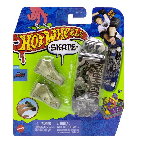 Mattel HGT46 Hot Wheels Mini Skateboard. Includes Shoes. Assorted Models, Multicoloured